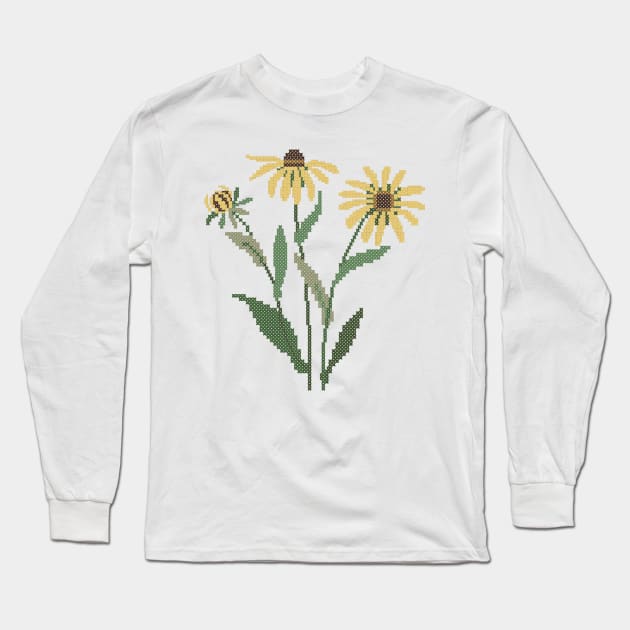 Maryland State Flower Black Eyed Susan Long Sleeve T-Shirt by inotyler